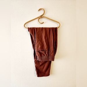 Brown Linen Pull~on Pants